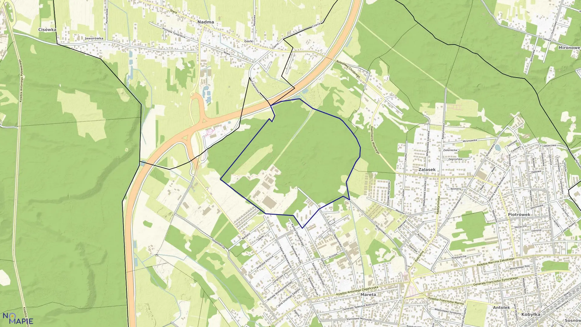Mapa obrębu 03 w mieście Kobyłka