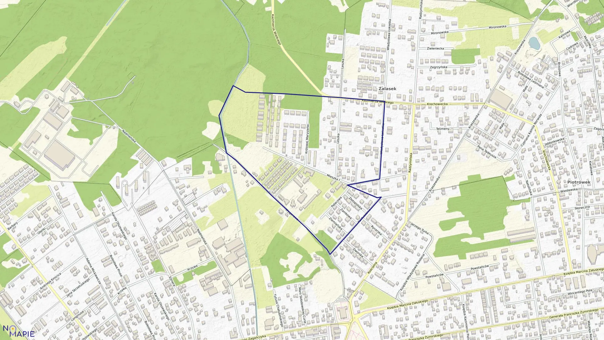 Mapa obrębu 24 w mieście Kobyłka