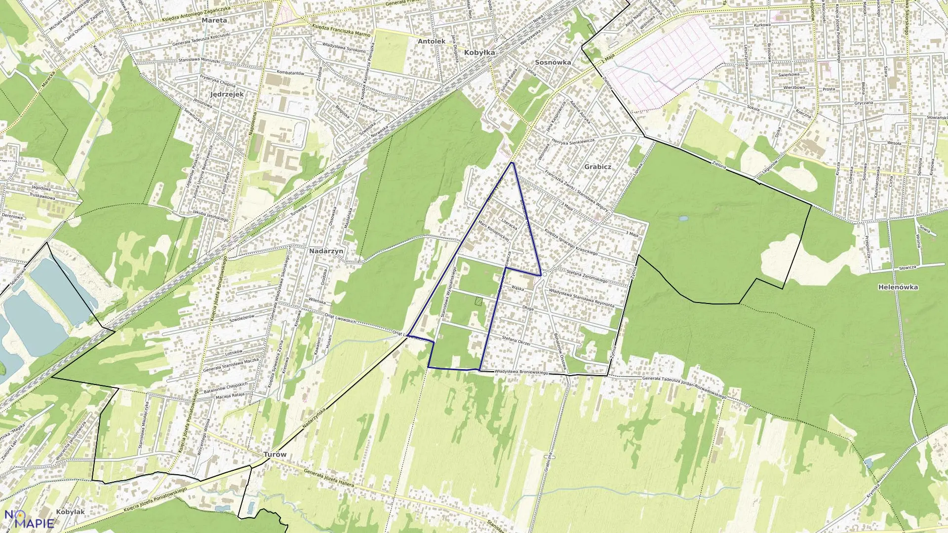 Mapa obrębu 41 w mieście Kobyłka