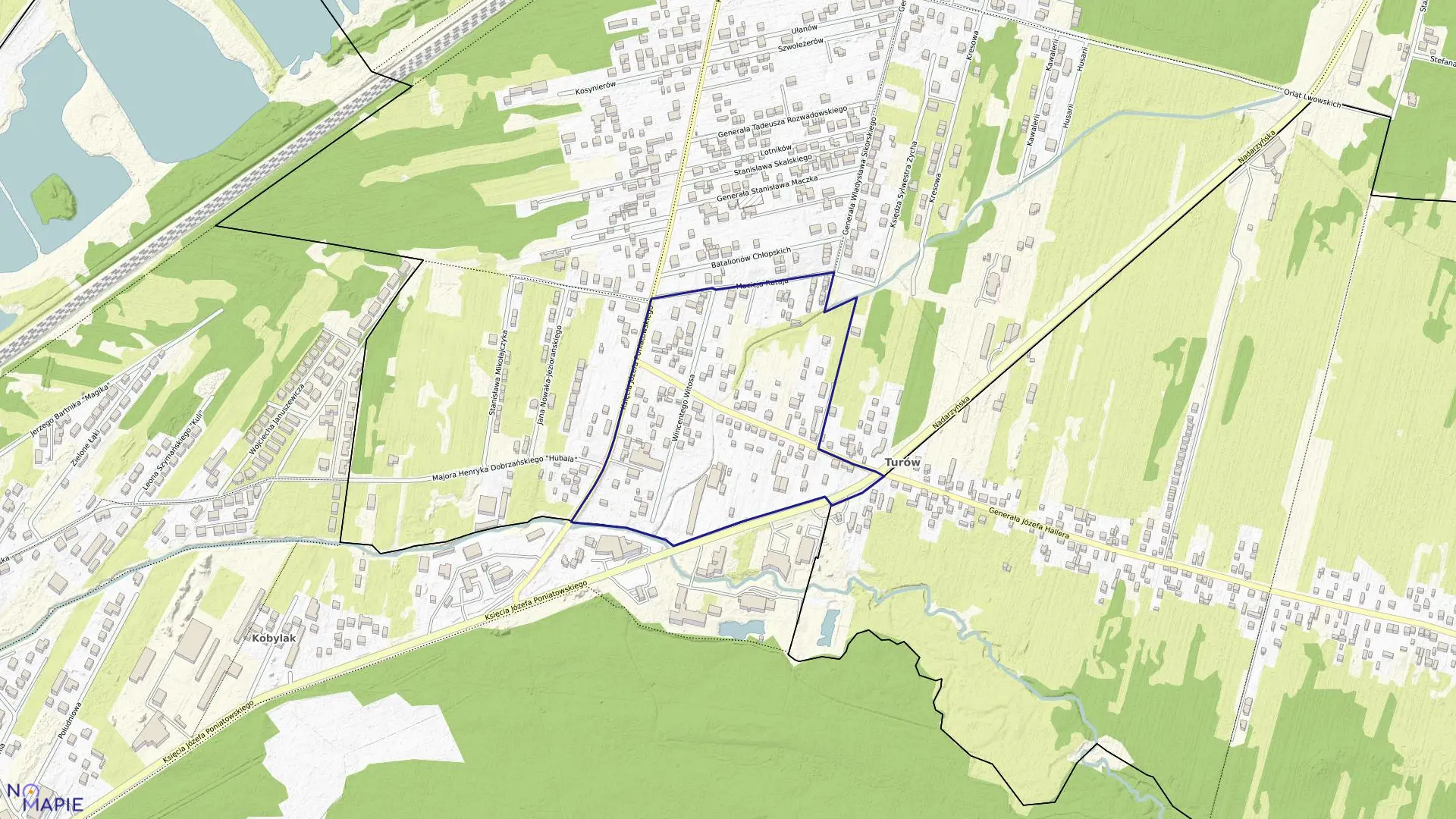 Mapa obrębu 47 w mieście Kobyłka